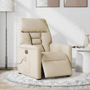 eldrevet massagestol stof cremefarvet