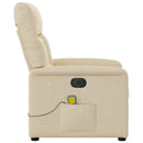 eldrevet massagestol stof cremefarvet