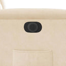 eldrevet lænestol mikrofiberstof beige