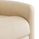 eldrevet lænestol mikrofiberstof beige