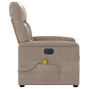 massagestol mikrofiberstof gråbrun