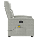 massagestol mikrofiberstof lysegrå
