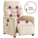 massagestol mikrofiberstof beige