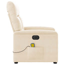 massagestol mikrofiberstof beige