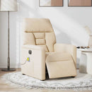 massagestol mikrofiberstof beige