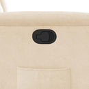 massagestol med løftefunktion mikrofiberstof beige