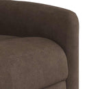 massagestol med løftefunktion mikrofiberstof brun