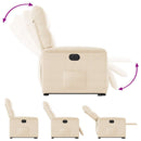 løftestol mikrofiberstof beige