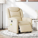 eldrevet massagestol stof cremefarvet