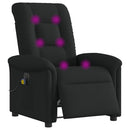 eldrevet massagestol stof sort