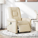 eldrevet massagestol stof cremefarvet