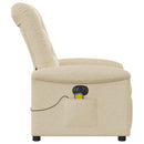 eldrevet massagestol stof cremefarvet