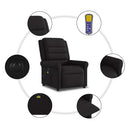 eldrevet massagestol stof sort