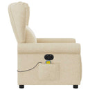 eldrevet massagestol stof cremefarvet