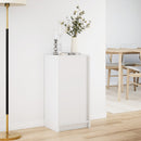 skænk med LED-lys 42,5x34x85 cm konstrueret træ hvid