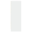 reol med LED 77x34x100 cm konstrueret træ hvid