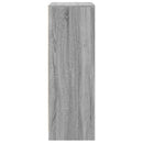 skab med LED-lys 77x34x100 cm konstrueret træ grå sonoma-eg