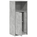 skab med LED-lys 42,5x34x100 cm konstrueret træ betongrå