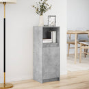 skab med LED-lys 38x34x100 cm konstrueret træ betongrå