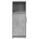skab med LED-lys 38x34x100 cm konstrueret træ betongrå