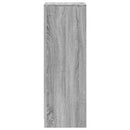 skab med LED 38x34x100 cm konstrueret træ grå sonoma-eg