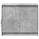 skab med LED-lys 72x34x61 cm konstrueret træ betongrå