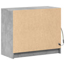 skab med LED-lys 72x34x61 cm konstrueret træ betongrå
