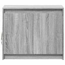 skab med LED-lys 72x34x61 cm konstrueret træ grå sonoma-eg