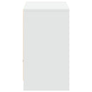 tv-bord med LED-lys 91x34x61 cm konstrueret træ hvid