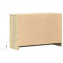 tv-bord med LED-lys 91x34x61 cm konstrueret træ sonoma-eg