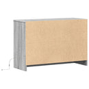tv-bord m. LED-lys 91x34x61 cm konstrueret træ grå sonoma-eg