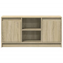 tv-bord med LED-lys 100x34x50 cm konstrueret træ sonoma-eg