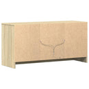tv-bord med LED-lys 100x34x50 cm konstrueret træ sonoma-eg