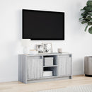 tv-bord m. LED-lys 100x34x50 cm konstrueret træ grå sonoma-eg