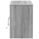 tv-bord m. LED-lys 100x34x50 cm konstrueret træ grå sonoma-eg