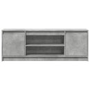 tv-bord med LED-lys 139,5x34x50 cm konstrueret træ betongrå