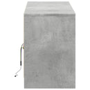 tv-bord med LED-lys 139,5x34x50 cm konstrueret træ betongrå