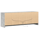tv-bord med LED-lys 139,5x34x50 cm konstrueret træ betongrå