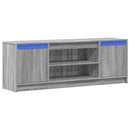 tv-bord m. LED-lys 139,5x34x50 cm konstrueret træ grå sonoma-eg