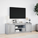 tv-bord m. LED-lys 139,5x34x50 cm konstrueret træ grå sonoma-eg