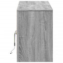 tv-bord m. LED-lys 139,5x34x50 cm konstrueret træ grå sonoma-eg