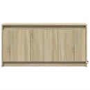 tv-bord med LED-lys 100x34x50 cm konstrueret træ sonoma-eg