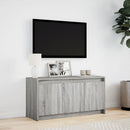 tv-bord m. LED-lys 100x34x50 cm konstrueret træ grå sonoma-eg