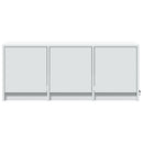 tv-bord med LED-lys 97x34x40 cm konstrueret træ hvid