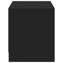 tv-bord med LED-lys 97x34x40 cm konstrueret træ sort