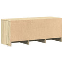 tv-bord med LED-lys 97x34x40 cm konstrueret træ sonoma-eg