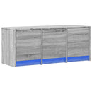 tv-bord m. LED-lys 97x34x40 cm konstrueret træ grå sonoma-eg