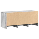 tv-bord m. LED-lys 97x34x40 cm konstrueret træ grå sonoma-eg