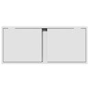 væghængt tv-bord med LED-lys 80x31x35 cm hvid