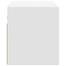 væghængt tv-bord med LED-lys 80x31x35 cm hvid